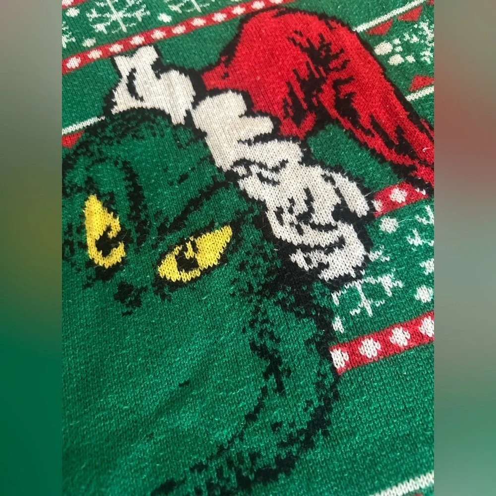 ✨ Grinch Ugly Christmas Sweater Green Knit Holiday Santa Festive‎ ✨